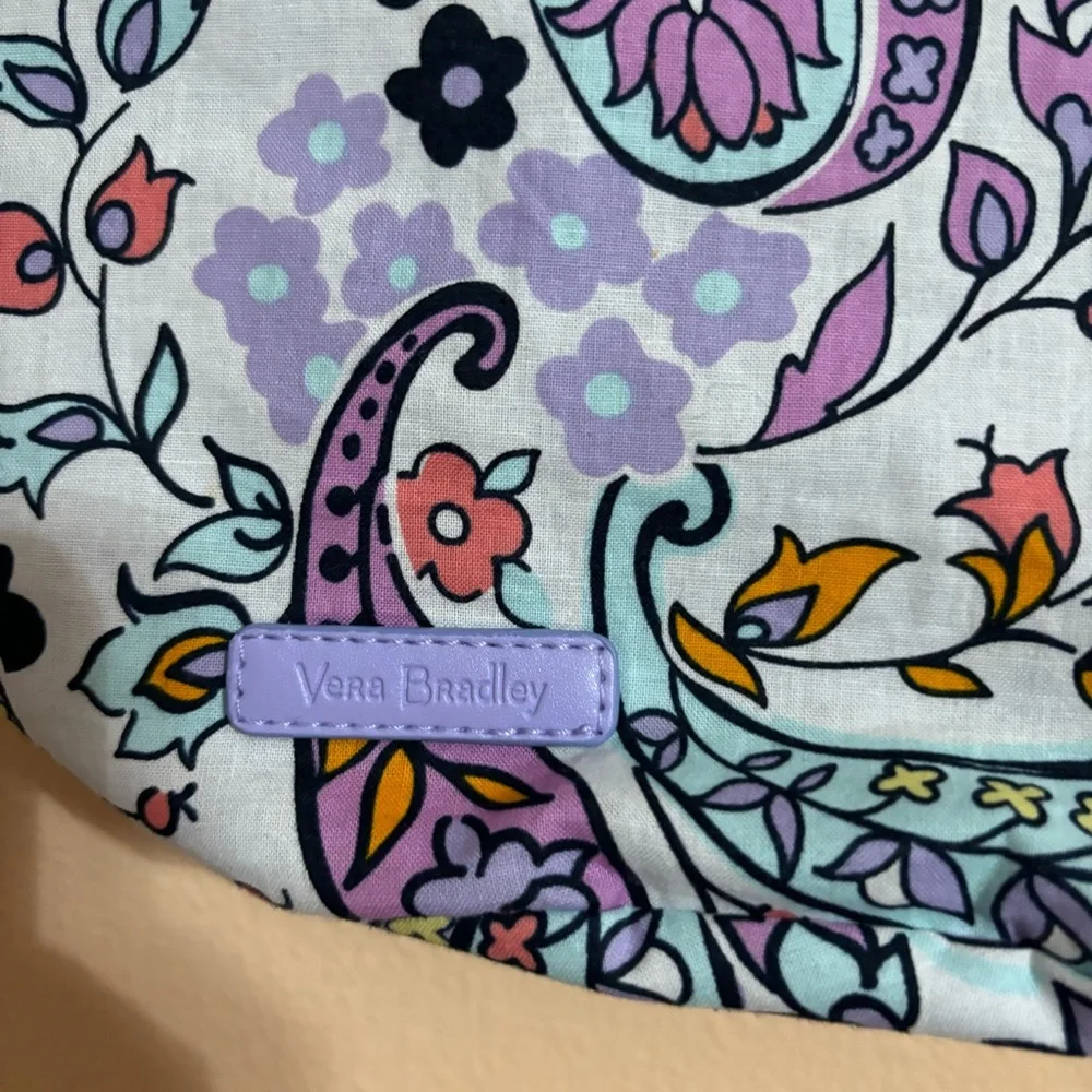 Vera Bradley Lunch Sack Bag Blue 10" x 12" Lined Cooler - Picture 2 of 5